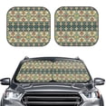 thumbnail image 2 of Balery 2 Piece Traditional Tribal Aztec1 Car Windshield Sun Shade|Foldable Front Windshield Shade for Car Front Window for Most Sedans SUV Truck-Large, 2 of 7
