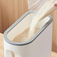 thumbnail image 3 of Large Rice Dispenser Grain Storage Container with Measuring Cup Sealed Proof Lid for Kitchen Dry Foods Cereal Soy Corn, 3 of 8