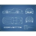 thumbnail image 2 of Rogan, Mark 14x12 White Modern Wood Framed Museum Art Print Titled - Corvette C3-Blue, 2 of 4
