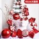 thumbnail image 2 of Adornos navideños más grandes de 36/38/40/55 cm, adornos colgantes de caramelos pintados en rojo y blanco, adornos para árboles de Navidad de Año Nuevo 2024, 2 of 5