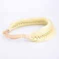 thumbnail image 4 of DIGUAN Wide Fishtail 2 Strands Synthetic Hair Braided Headband Classic Chunky Plaited Braids Elastic Stretch Hairpiece Women Girl Beauty accessory,59g Bohemian (Light Blonde with Shiner), 4 of 4