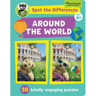 PBS Kids: Spot the Differences: Around the World : 50 Totally Engaging Puzzles! (Hardcover)
