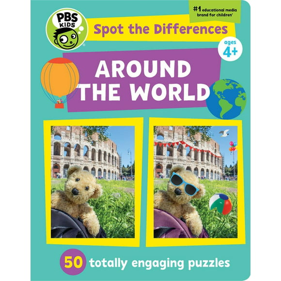PBS Kids: Spot the Differences: Around the World : 50 Totally Engaging Puzzles! (Hardcover)
