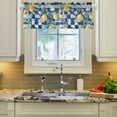 thumbnail image 2 of Yayeee Kitchen Valance Rod Pocket 54" x 18" Living Room Window Curtain, Retro Plaid Lemon, 2 of 6