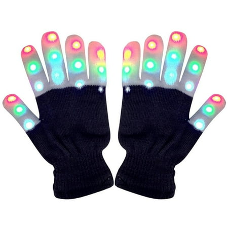 

Sales Promotion!Glowing Gloves Led Colorful Gloves Adult A Pair of Christmas Party Gifts Winter Unisex Adult Gloves A3