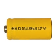 2/3 AA NiCd Button Top Battery (300 mAh)