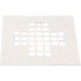 thumbnail image 3 of Westbrass 4-1/4" Square Shower Drain Cover with 2" Brass Drain Pipe, Powder Coat White, 3 of 5