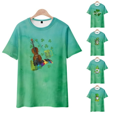 

LANLIN St. Patrick s Day Mens Short Sleeve Tees Soft Tshirts For Men Boys
