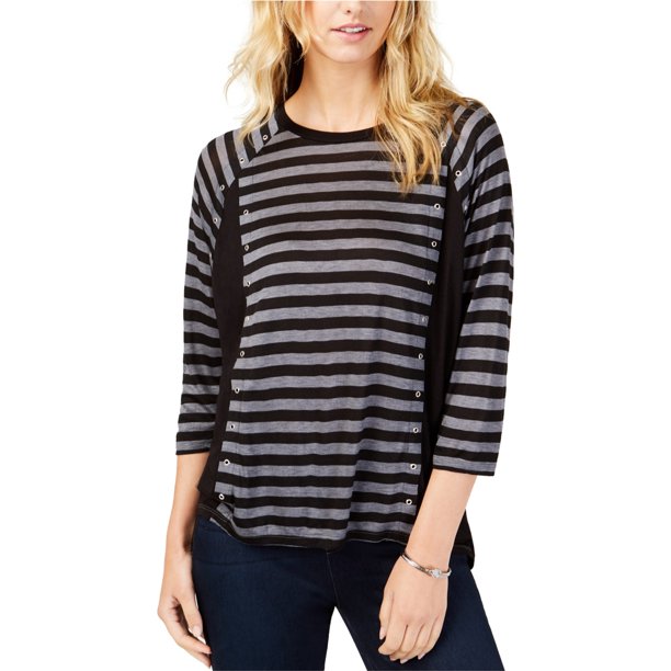 Blusa de rayas Michael Kors para mujer gris grande