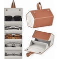 thumbnail image 1 of Organizador de Gafas de Sol de Viaje, Estuche Plegable para Gafas de Sol de Viaje con 5 Ranuras para Múltiples Pares Xtellar cafe, 1 of 4