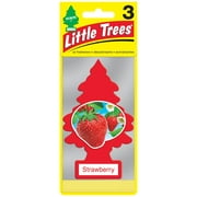 Little Trees Auto Air Freshener, Hanging Card, Strawberry Fragrance 3-Pack