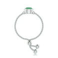 thumbnail image 3 of ANGARA Natural Bezel-Set Round Emerald Solitaire Bolo Ring in 14K White Gold for Women (Size-5mm) | May Birthstone, Birthday, Anniversary, Jewelry Gift for Women | Natural Emerald Ring, 3 of 9