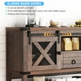 thumbnail image 2 of ANPOO Rustic Sofa Table, Large Console Table Entryway Table with 2 Barn Door Cabinets & 1 Drawer for Living Room, 2 of 8