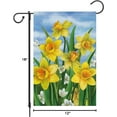 thumbnail image 4 of AMHNF Welcome Spring Summer Garden Flag 12x18 Double Sided Vertical, Burlap Small Daffodil Floral Flower Yard House Outside Outdoor House Decoration, 4 of 5
