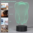 thumbnail image 2 of Shape 3D LED Lamp Colorful 3D Tooth Gradient Light, 2 of 7