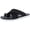 Black, variant on Womens Ronna Toe Loop Slip On Slide Sandals