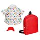 thumbnail image 3 of Conjunto de disfraz de ganso, vestido estampado, sombrero y mochila. Decorativo, bonito y bonito para exteriores. Traje de ganso para césped y jardín., 3 of 6