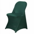 thumbnail image 2 of BalsaCircle 12 Hunter Green Spandex Stretchable Folding Solid Chair Covers Slipcovers Wedding decorations, 2 of 8