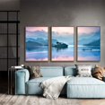 thumbnail image 3 of IDEA4WALL Framed Wall Art Print Set Pastel Blue & Pink Sky and Lake Reflection Nature Wilderness Photography Realism Rustic Scenic Colorful Ultra for Living Room, Bedroom, Office - 16"x24"x3 Natural, 3 of 4