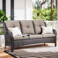 thumbnail image 2 of Bellefurn Outdoor Patio Sofa,Weather Resistant Wicker Patio 3-Seat Couch with Ottomans and Deep Seat Anti-Slip Cushion, Ideal for Porch, Poolside, Deck, 2 of 7
