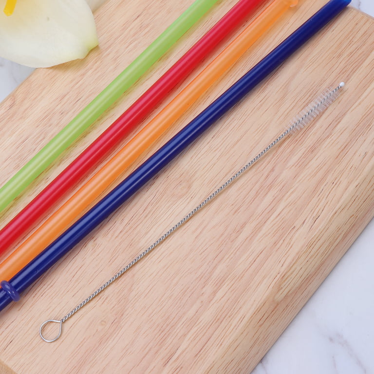 6 Pack Multicolor Silicone Replacement Straws for Stanley 20 30 40 oz  cup,Reusable Long Straw with Cleaning Brush - AliExpress