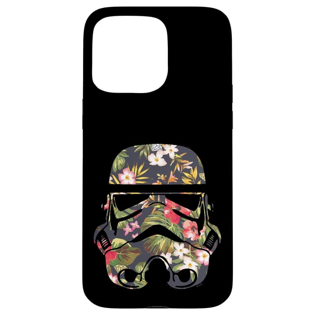 Funda STAR WARS para iPhone 15 Pro Max con diseño floral de Stormtrooper