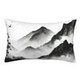 thumbnail image 3 of LNWH Rectangle Pillow Cover, Mountain Ink Painting Pattern Cushion Covers Pillowcase for Couch Bedroom Sofa, 14"x20", 3 of 8