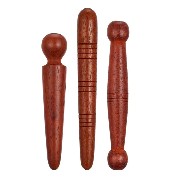 ColoMX 3pcs Masajeador de madera doméstica Herramientas de masaje de pie Masaje de masaje a mano Massagers de acupunta