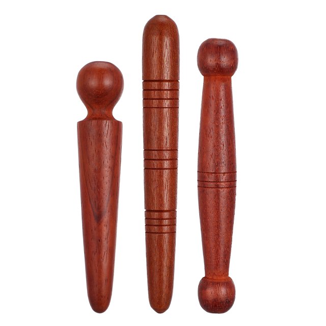 ColoMX 3pcs Masajeador de madera doméstica Herramientas de masaje de pie Masaje de masaje a mano Massagers de acupunta