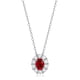 thumbnail image 1 of Collar de Ruby 925 collar de mujer de zircon con incrustaciones de platino plateado, 1 of 4