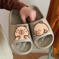 thumbnail image 6 of Qicasul Women's slipper Cute And Capybara EVA Thong Sandals Casual Home Soft Soled Slippers Brown US Size:9, 6 of 6