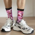 thumbnail image 6 of Disketp Orchids Flowers Unisex Crew Socks Lightweight Breathable Ventilation Ankle Socks, Mid-calf socks for Daily, 6 of 6