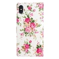 thumbnail image 3 of Nalacover Wallet Case for iPhone XS Max with Painting Pattern PU Leather Magnetic Kickstand Flip Folio Cover, Card Slots Holder Soft Silicone Shockproof Protective Case, Red Flower, 3 of 8