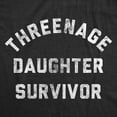 thumbnail image 2 of Womens Funny T Shirts Threenage Daughter Survivor Sarcastic Parenting Graphic Novelty Tee for Ladies Womens Graphic Tees, 2 of 9
