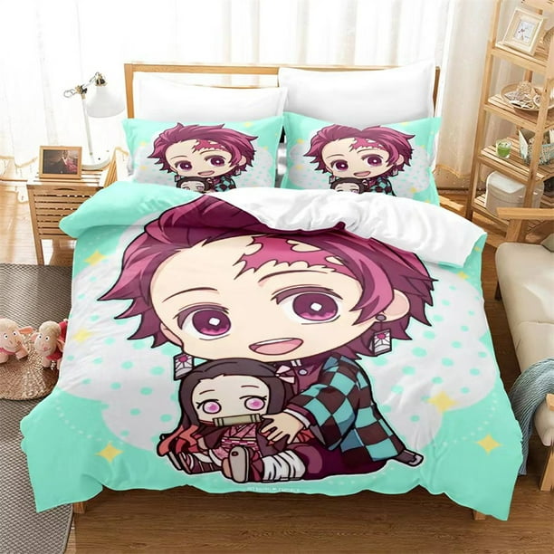 Manga Bed Comforter Sets Twin Full Queen King Size Demon Slayer