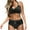 Black, variant on VerPetridure Bikini Sets for Women Sexy Women's Fashion Bikini Set Swimsuit Two Piece Filled Swimwear Has A Chest Pad No Steel Support Beachwear