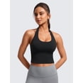 thumbnail image 2 of Sujetador deportivo CRZ YOGA Butterluxe Halter Longline Acolchado Negro, 2 of 5