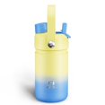 thumbnail image 1 of Botella De Agua Aislada Para Niños Con Pajita, Botella De Agua De Acero Inoxidable De 12 Oz Con Doble Boquilla, A Prueba De Fugas, Sin Bpa, Doble Pared, Mantiene El Frío Durante 24 Horas Para Deportes, 1 of 5