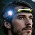 thumbnail image 3 of LED Headlamp Rechargeable, Wide Beam Head Lamp, COB Silicone Sensor Headlamp with 7Mode Head Lights for Forehead, Bright Headlamps for Adults, Red Light Headlight, 3 of 9
