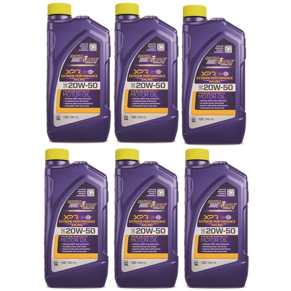 Royal Purple XPR 20W50 Racing Oil, 6 Quarts
