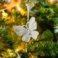 thumbnail image 4 of Luoshdecor Christmas Glitter Ornament ,White Holiday Butterfly Elk Star Hanging Decorations for Tree Wedding Party Ornaments 5.9 in, 4 of 6