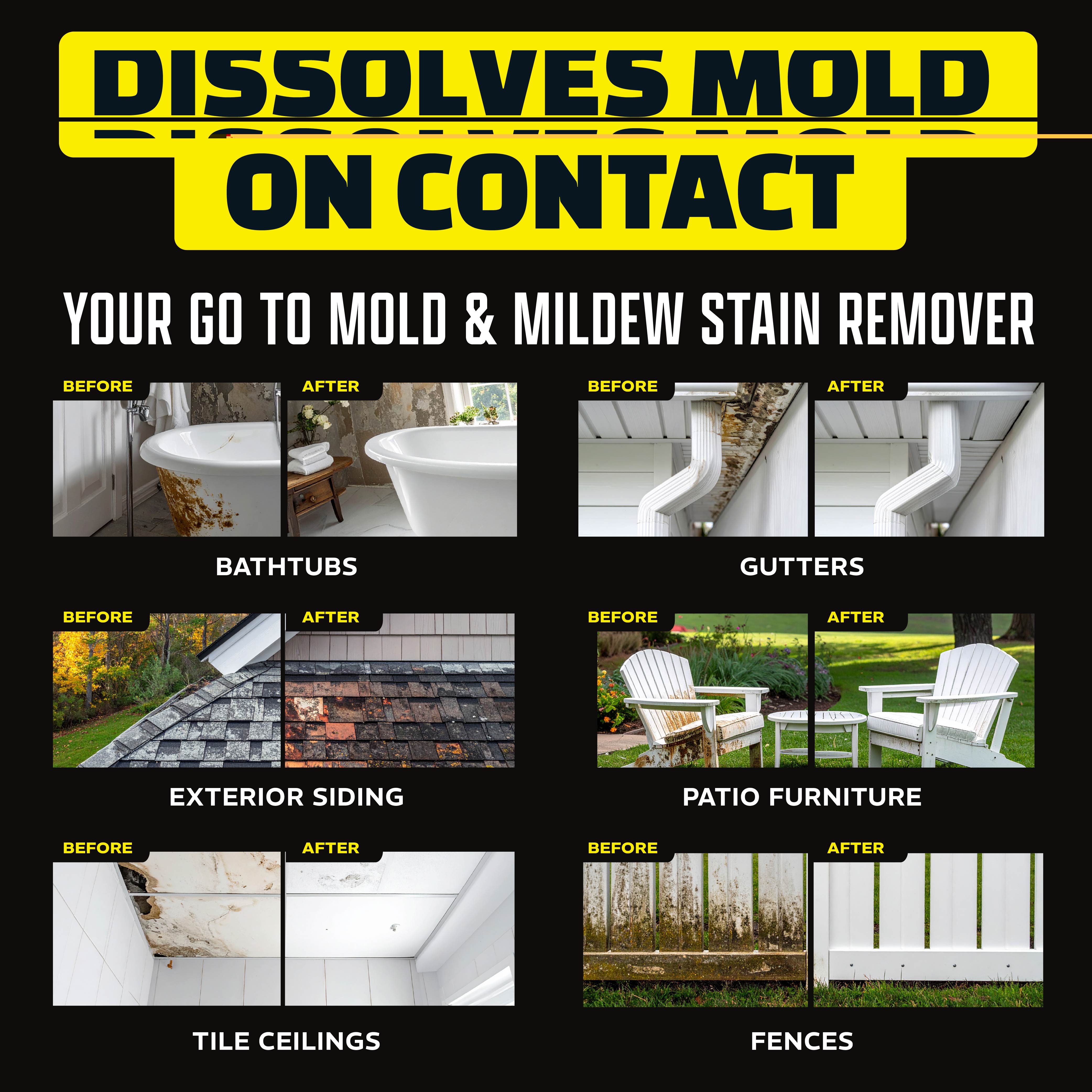 thumbnail image 6 of Alien Power Super Concentrated Multi-Purpose Stain Remover Set Mold Mildew Water Algae Cleaner Kit Spray Bottle, 6 of 12