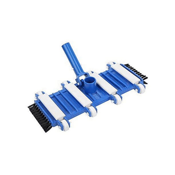 Symkmb Swimming Pool Vacuum Head with Side Brush Wheel Wall Floor Fish