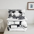 thumbnail image 5 of Erosebridal Soccer Print Bedding Sets Queen with Comforter, Retro American Football Duvet Insert, Modern Balls Player Decor, 3pcs, 5 of 7