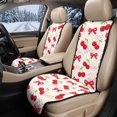 thumbnail image 2 of Eheartsgir Cherry Bow Car Front Seat Covers, 2 Pack Quilted Padded Polyester Seat Protector, Removable Machine Washable for SUV and Truck Pet Use, 2 of 7