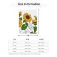 thumbnail image 5 of Rateoe Plump Sunflower And Sketch Pattern Flannel Throw Blanket, Ultra-soft Blanket for Bed, Couch, Car, Hypoallergenic Anti-pilling blanket-80"x60"(Vertical), 5 of 6