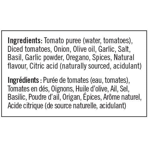 Canada Red sauce pour pâtes à l'ail et à l'oignon Sauce pour pâtes (640ml)