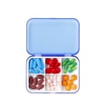 thumbnail image 4 of Portable Pill Box Simple 6 Grid Medicine Storage Holder for Home Travel Office (Blue), 4 of 8