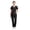 Black, variant on Sets For Women Stretch Scrub Set Short Sleeve V Neck Top With Pockets Pants Set Quick Dry Two Piece Uniform Khaki M