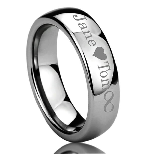 Pristine J Free Engraving Men Women Personalized Outside Inside